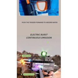 PISTOLA DE AGUA ELECTRICA UZI CON LUZ LED NEGRO