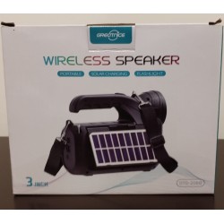 PARLANTE, LINTERNA, RADIO, SOLAR INALAMBRICO